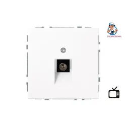 Розетка для антенны LIREGUS MODERN, матовый белый