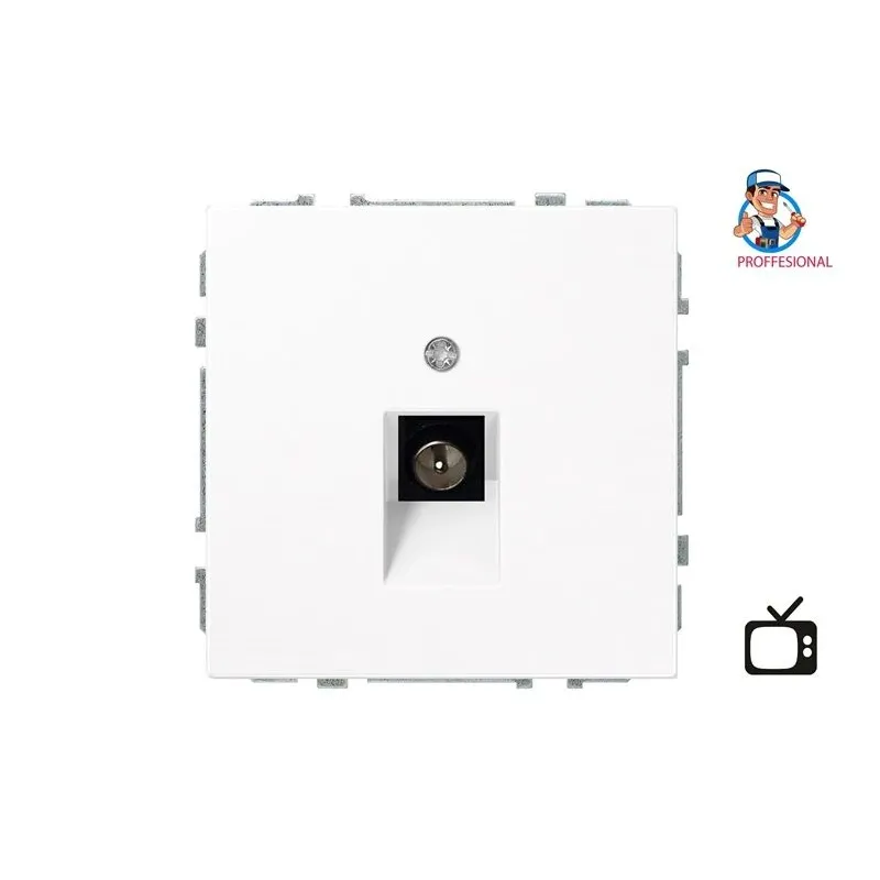 Antenas ligzda LIREGUS MODERN, matēta balta krāsa