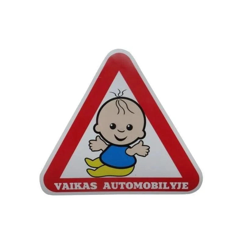 Uzlīme BĒRNS AUTOMOBĪLĪ. LIP010