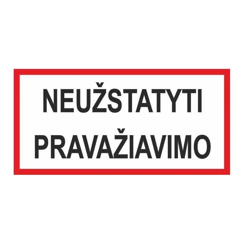 Brīdinājuma zīme. 170x100 mm