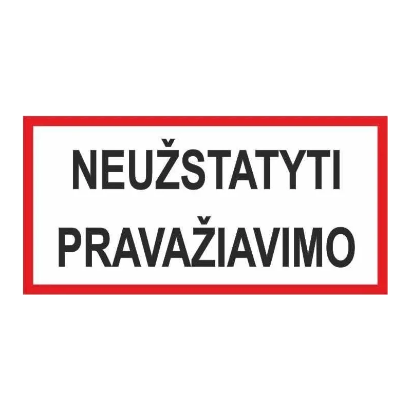 Brīdinājuma zīme. 170x100 mm