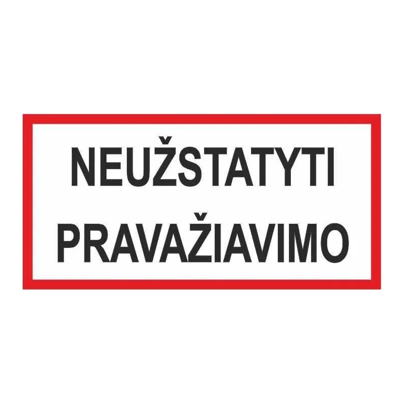 Brīdinājuma zīme. 170x100 mm