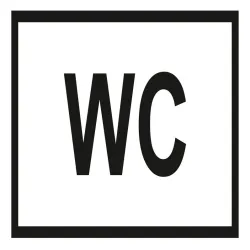Sticker wc 120x120mm