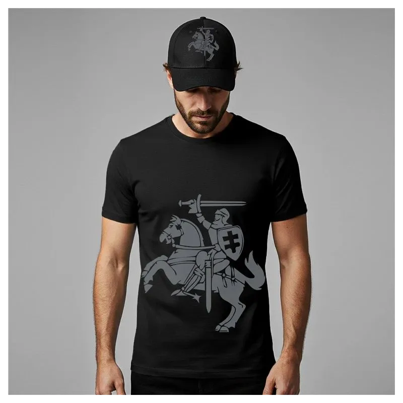 T-krekls. vīriešiem Outliner Vytis. melna krās.. M