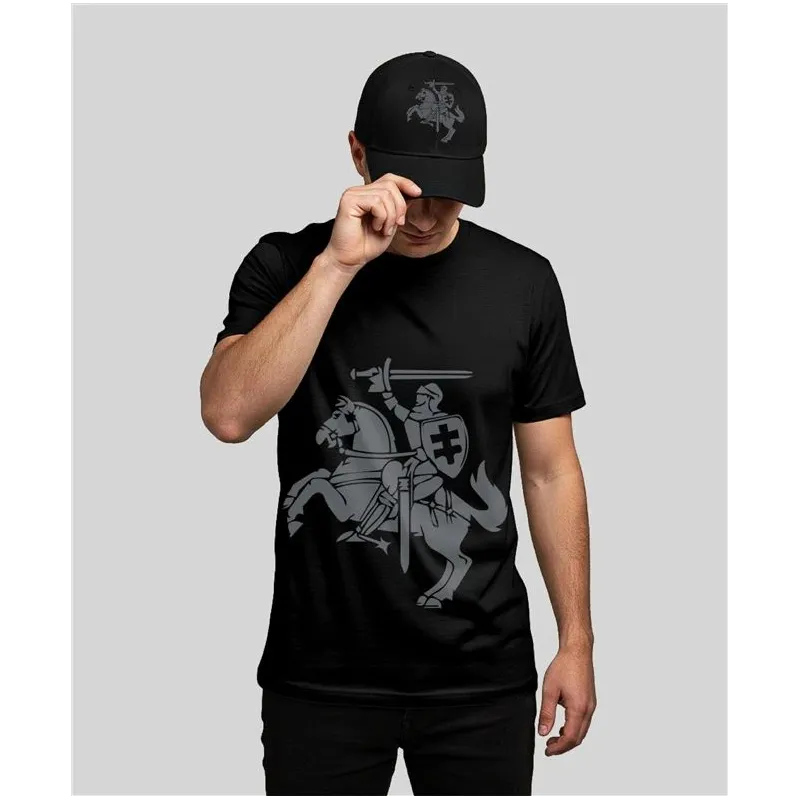 T-krekls. vīriešiem Outliner Vytis. melna krās.. M