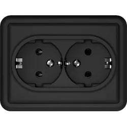 Socket rp16-021v gr 2place black st