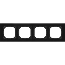 Neljakohaline raam VILMA QR1000, must klaas