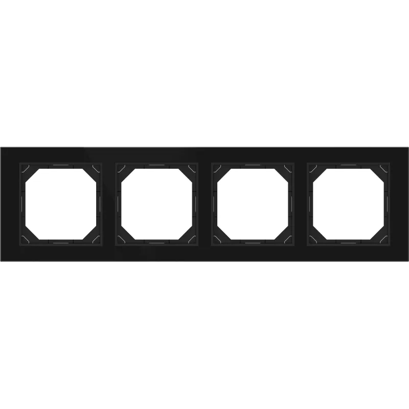 Četrvietīgs rāmis Vilma QR1000 melns stikls