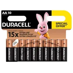Batteries duracell aa 10vnt