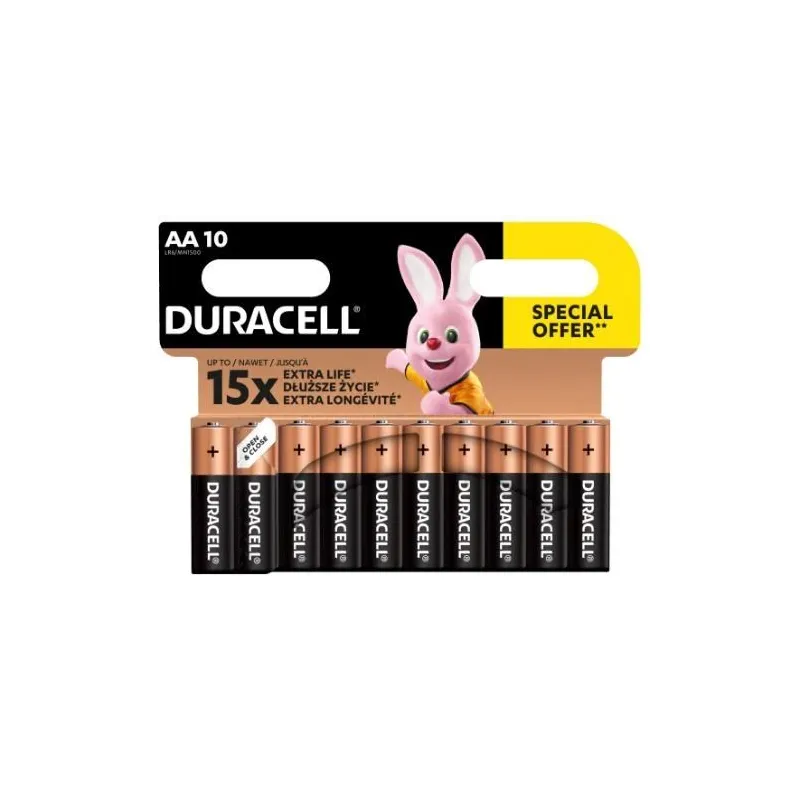 Baterijas duracell aa 10 gab.