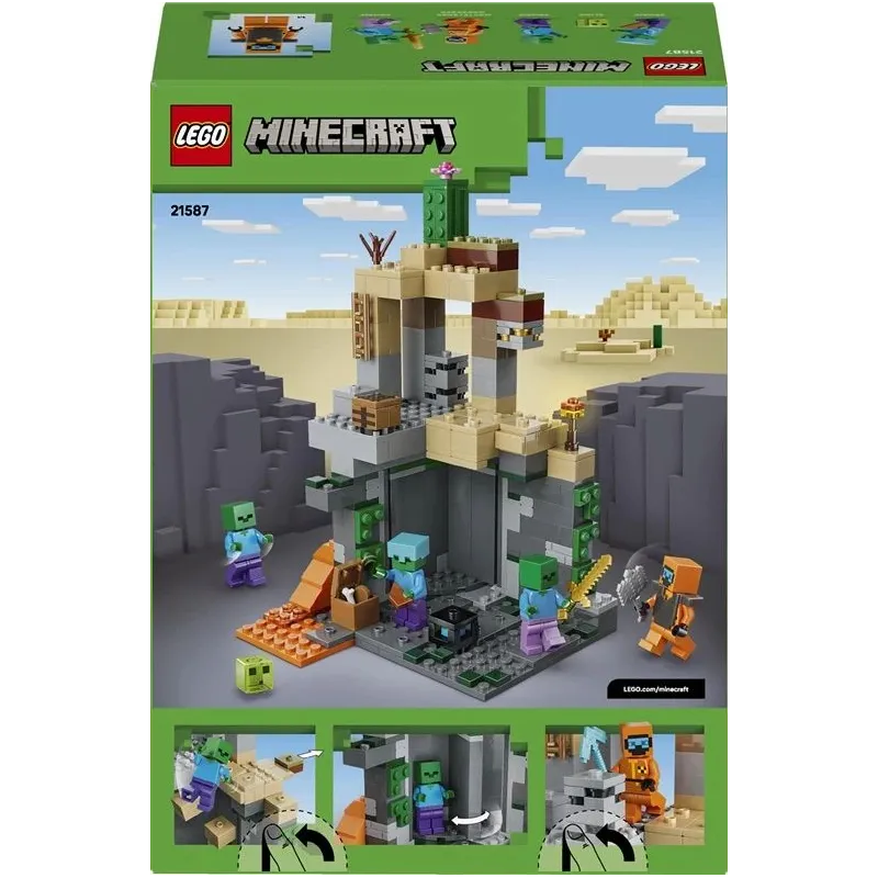 Konstruktors LEGO Minecraft Zombiju pazemes cietums, būv. rotaļl. 21587, 284 gab.