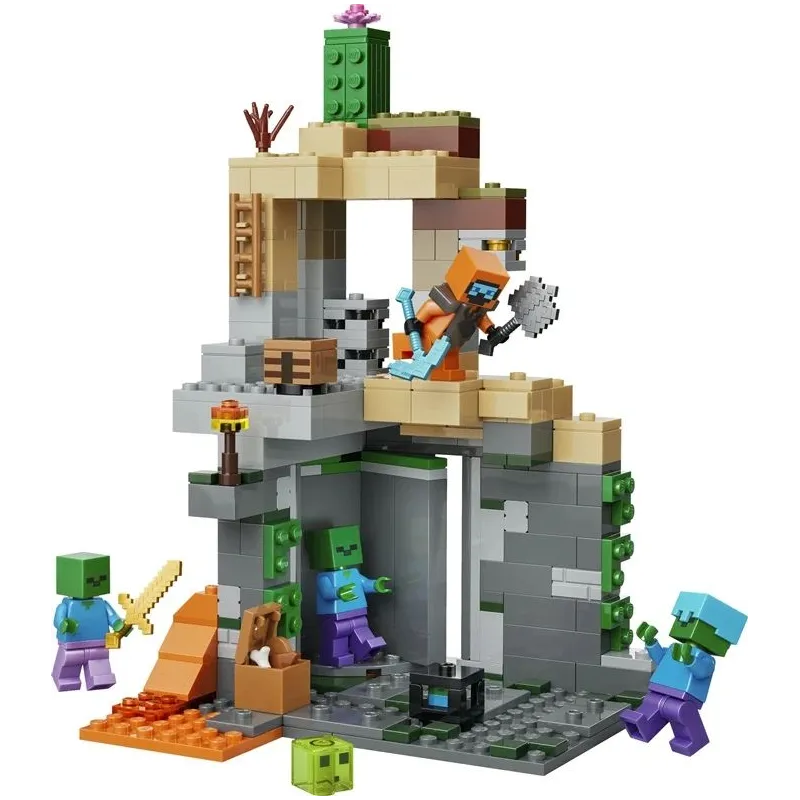 Konstruktors LEGO Minecraft Zombiju pazemes cietums, būv. rotaļl. 21587, 284 gab.