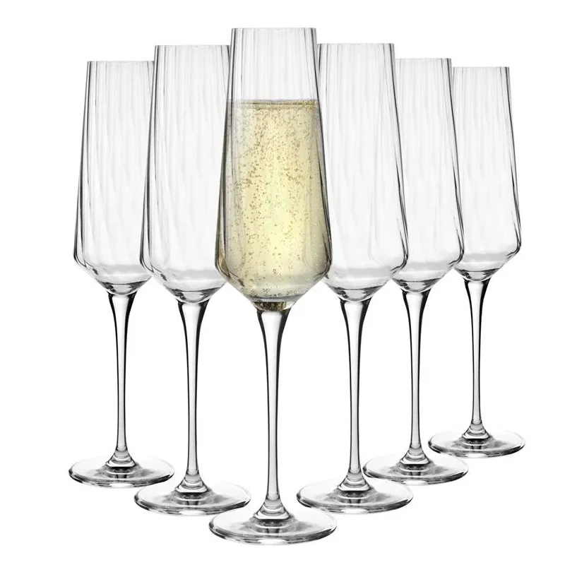 Šampanieša glāžu komplekts Krosno AGLUMI stikls. 0.2l. 6 gab