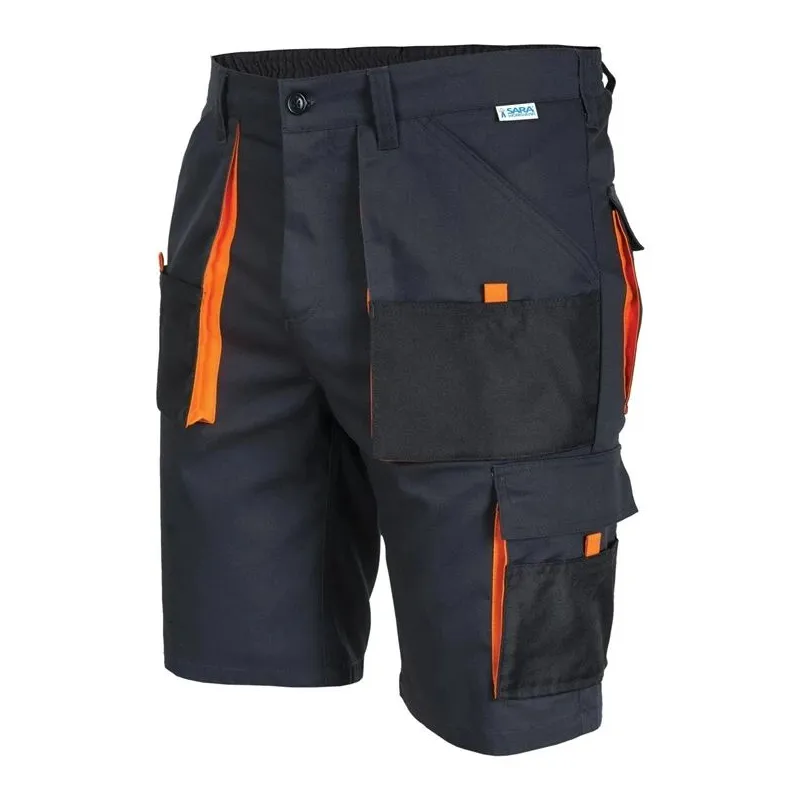 Darba šorti Sara Workwear King 11011. melna-oranža. M izmērs