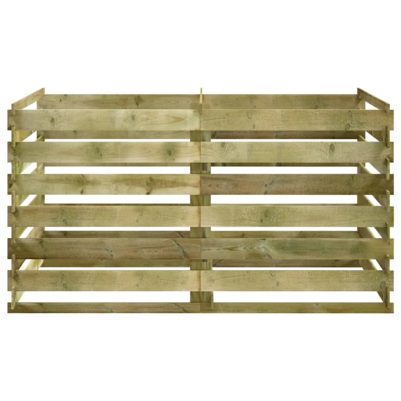 vidaXL komposta kaste, 180x90x90 cm, impregnēta priedes koka dēļi