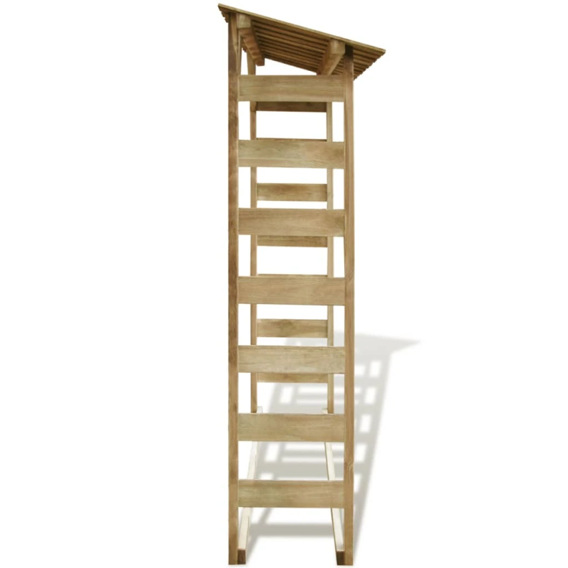 vidaXL malkas nojume, 150x44x176 cm, impregnēts priedes koks