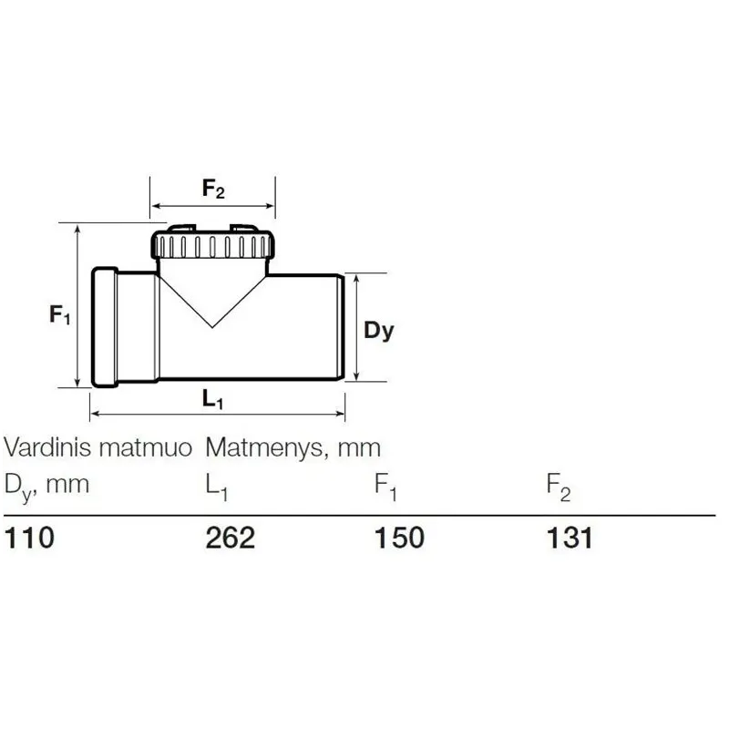 Revīzija diametrs – 110 ,Wavin,