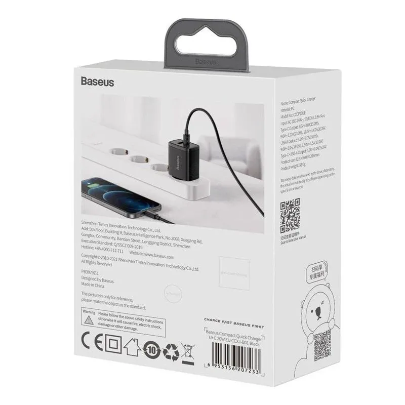 Adapteris Baseus CCXJ-B01. USB Type C-USB. 82 cm. melna