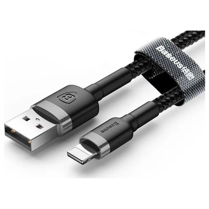 Vads BASEUS USB TypeA M. Lightning M. 2m melns CALKLF-CG1