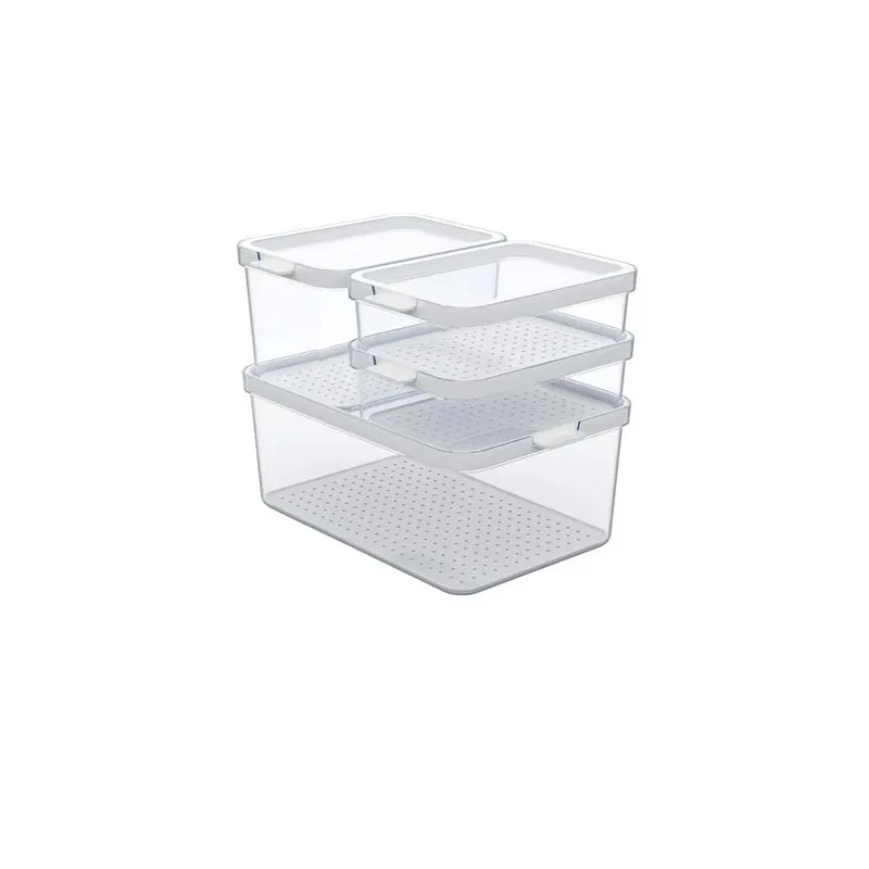 Konteiners pārtikai. ledusskapim. 1.2 - 4.65 l. 4 gab.