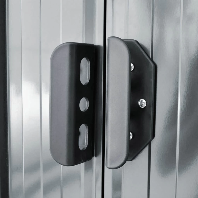 vidaXL dārza šķūnis, pelēks metāls