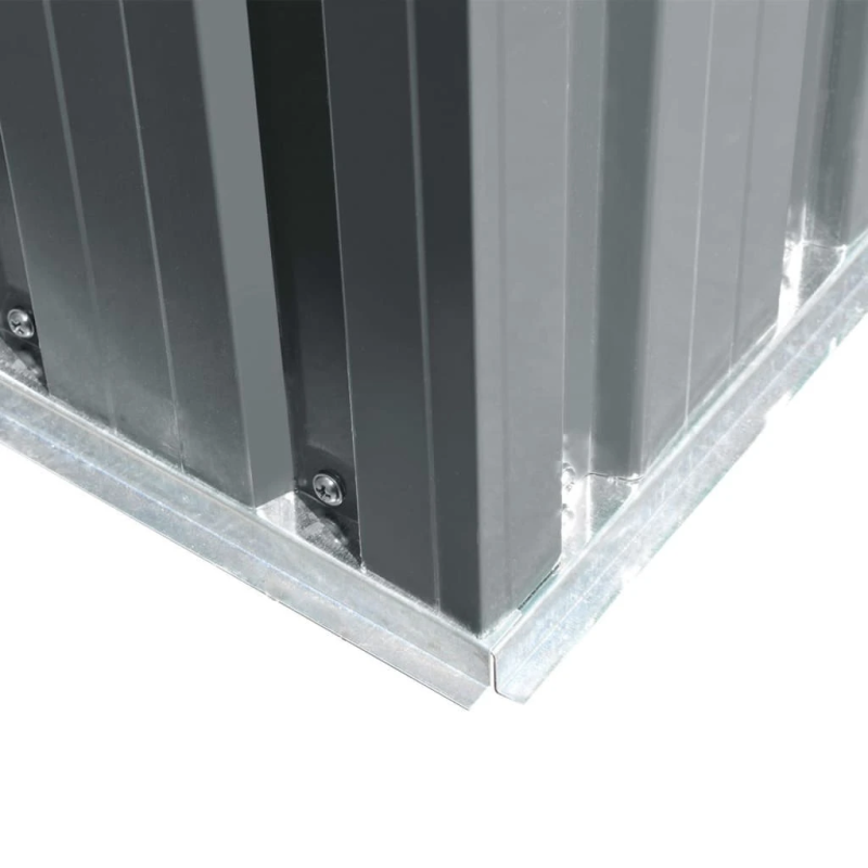 vidaXL dārza šķūnis, pelēks metāls