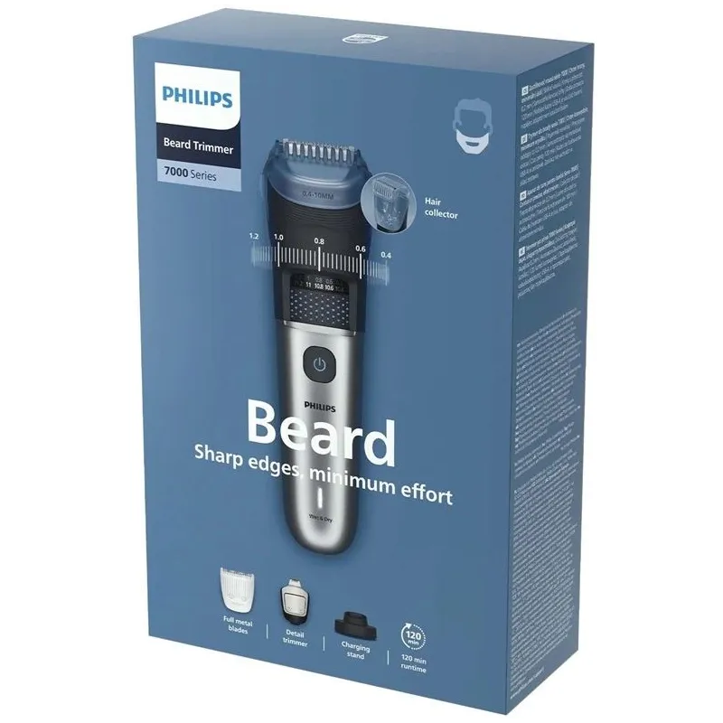 Bārdas trimmeris Philips 7000 BT7670-15. li-ion. sudraba