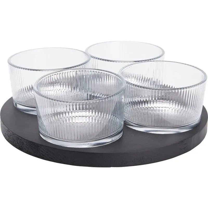 Servēšanas komplekts. caurspīdīga-melna.