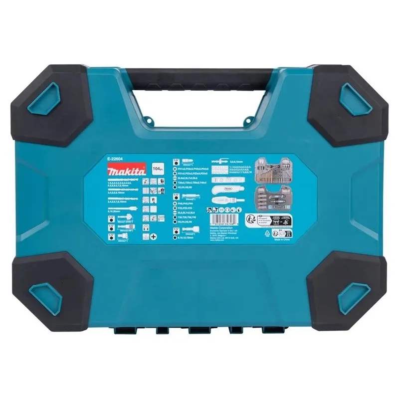 uzgaļu un urbju komplekts Makita 104 gab. E-22604
