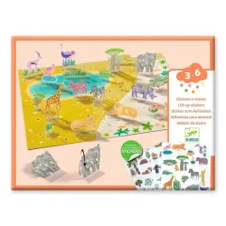Radošais komplekts Djeco Lift Up Stickers Animals