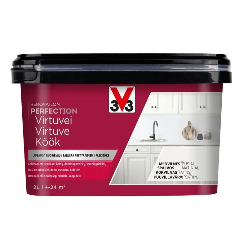 Emaljas krāsa V33 Perfection Kitchen. 2 l. kokvilnas