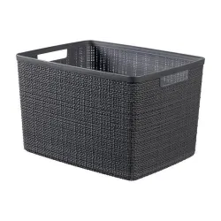 Mantu kaste jute 20 l 36x28x23 cm pelēka