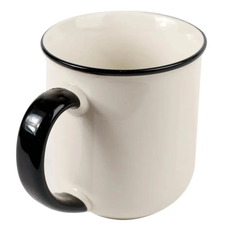 Krūzīte. balta-melna. 0.380 l