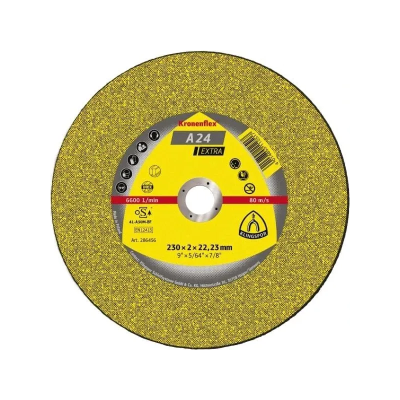 Griešanas disks Klingspor 242137. 115 mm x 2.5 mm x 22.23 mm