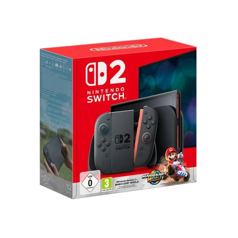 Spēļu konsole Nintendo Switch 2 + Mario Kart. USB-C. 256 GB