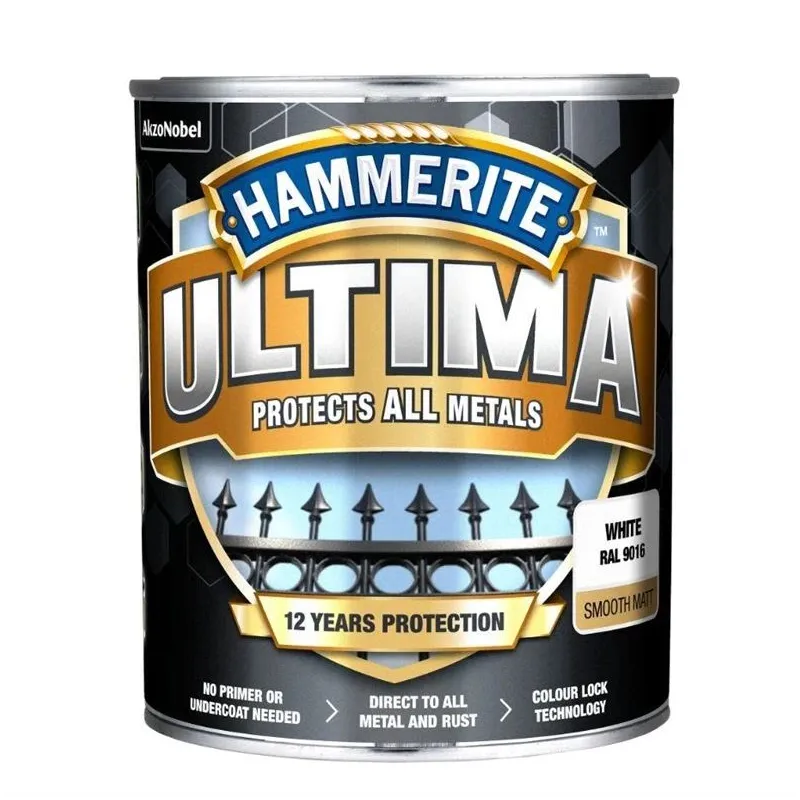 Metāla krāsa Hammerite Ultima Matt. 2.2l balta