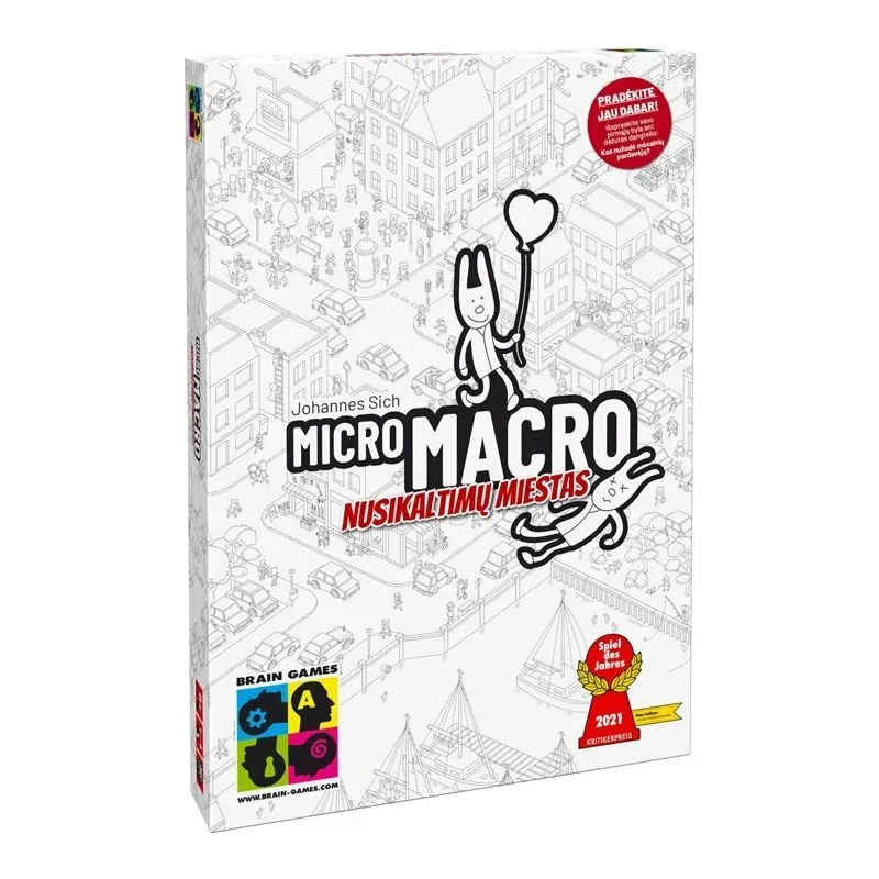 Galda spēle Brain Games MicroMacro: nusikaltimų miestas. LT