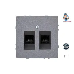 Datora ligzda LIREGUS MODERN. 2vt.. mat.melns kr.