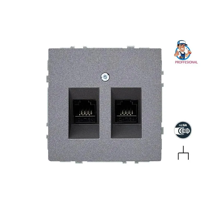 Datora ligzda LIREGUS MODERN. 2vt.. mat.melns kr.