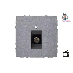 Antenas ligzda LIREGUS MODERN, matēta melna krāsa