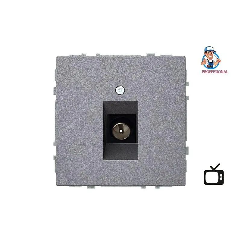 Antenas ligzda LIREGUS MODERN, matēta melna krāsa