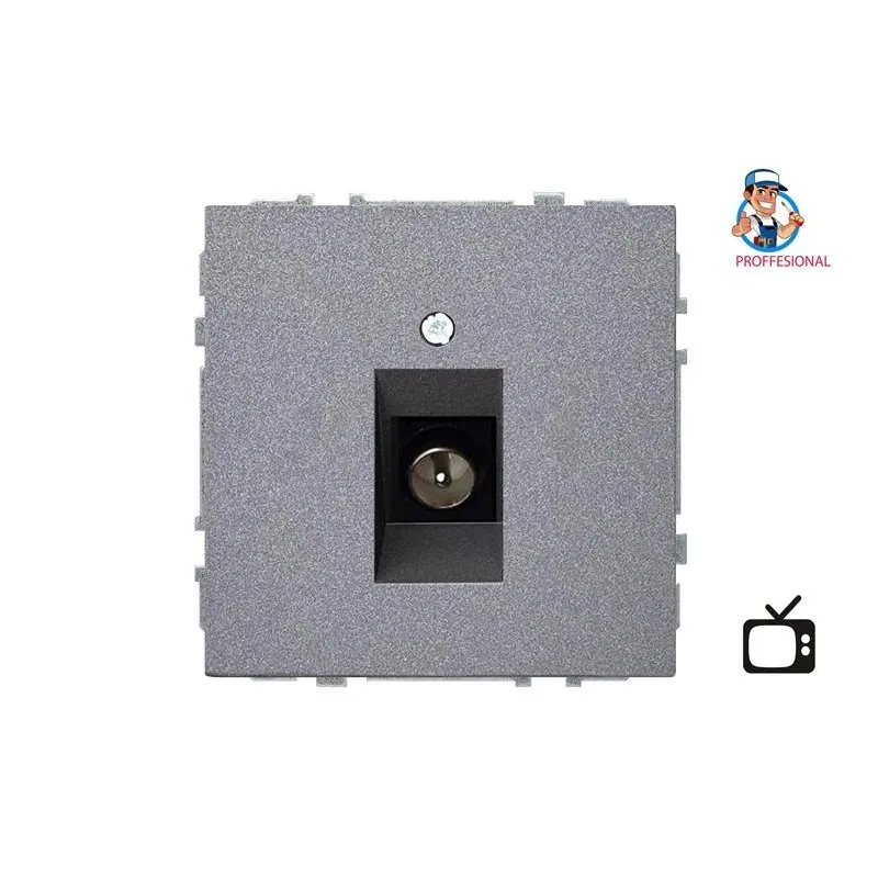 Antenas ligzda LIREGUS MODERN, matēta melna krāsa