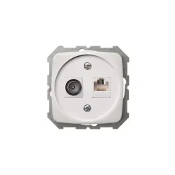 Tv-data socket itvkl-1-01 rj45 kat.6e wh