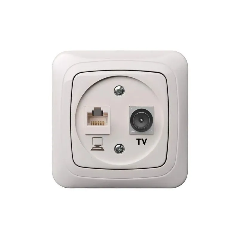 Rozete tv+dat baltas