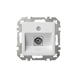 Underplaster tv rosette unfr white