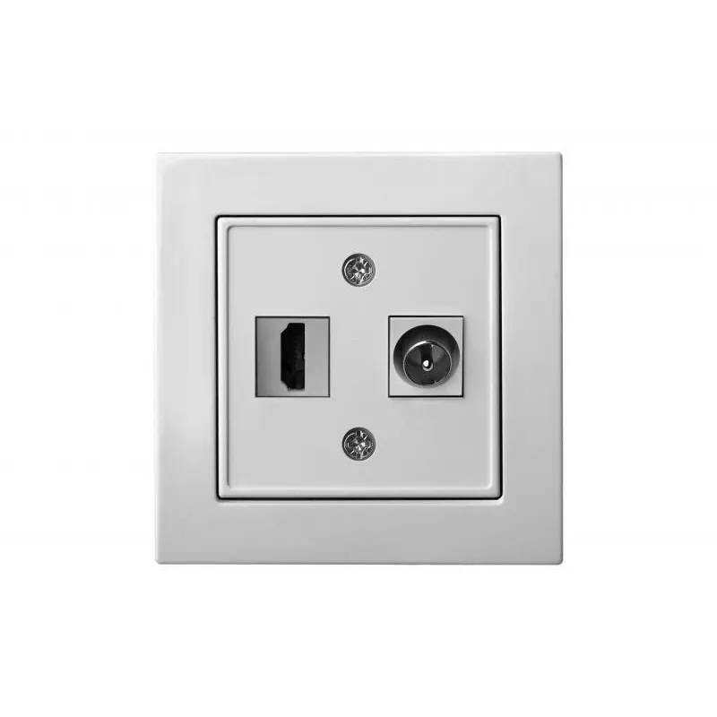 Antenas un HDMI ligzda LIREGUS EPSILON, balta krāsa