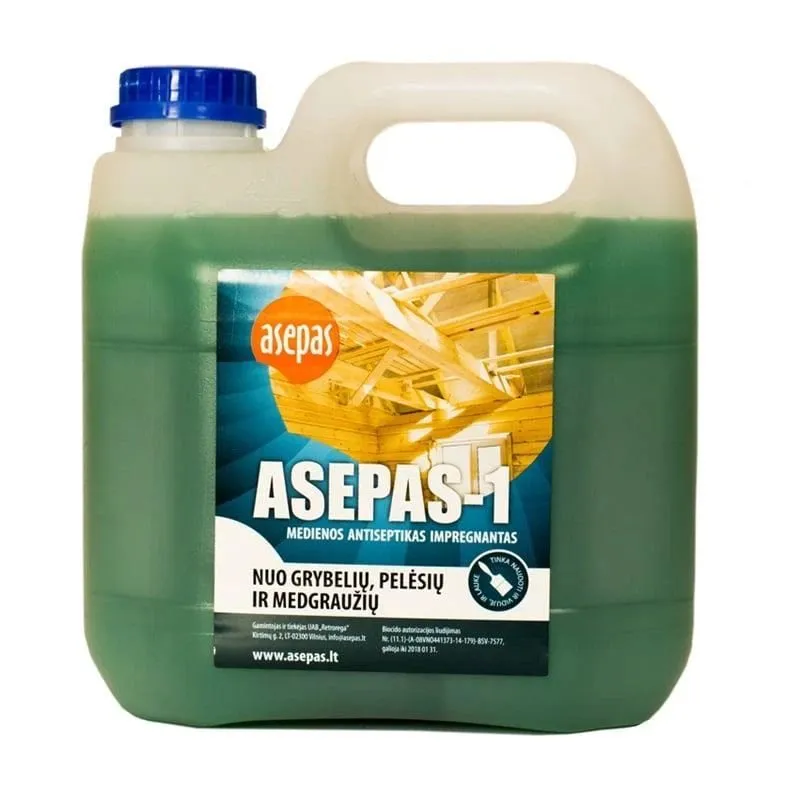 Antiseptiķis Asepas-1, zaļš, 3 l