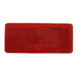 Sarkans līmējams atstarotājs, taisnstūris, 40x90 mm