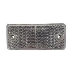 Valge kruvikeeratav helkur, ristkülik, 40x90 mm