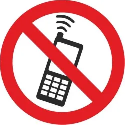 Sticke prohi talk on the phone 130x130mm